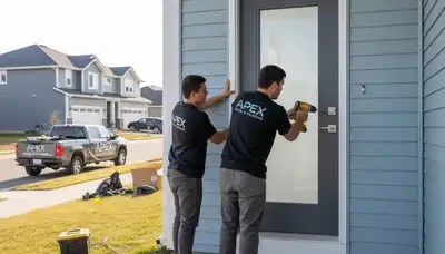 Professional door installation by Next Level Exteriors in Memphis, TN with durable vinyl siding