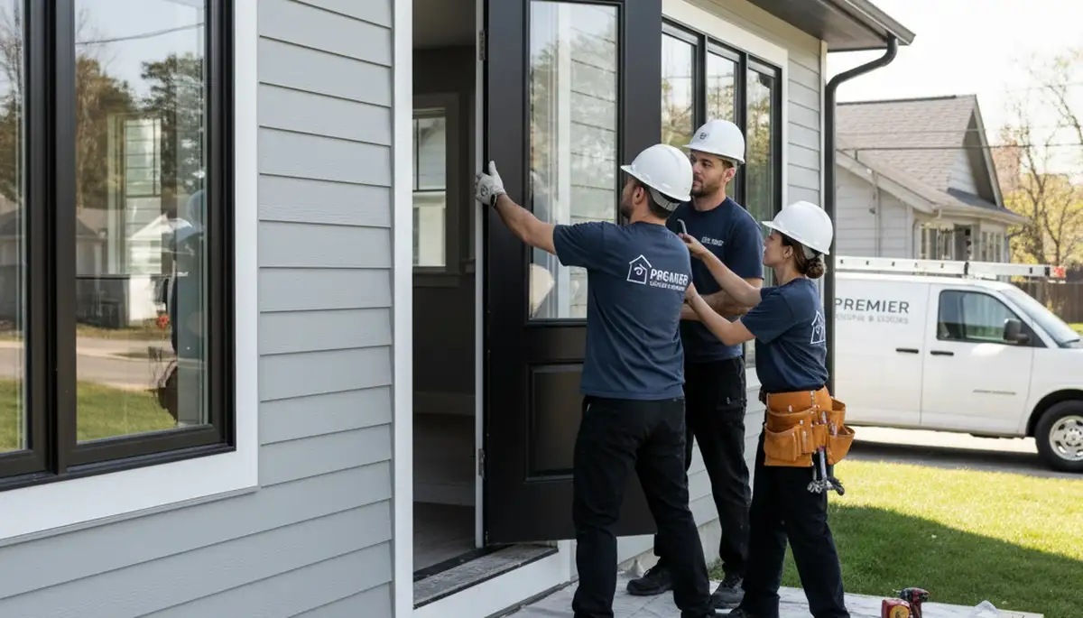 Professional door installation by vinyl siding experts in Memphis, TN home exterior remodel