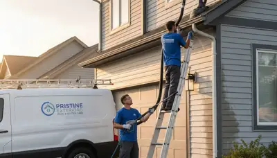 Professional gutter cleaning service in Memphis, TN by Next Level Exteriors vinyl siding experts