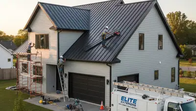 Metal roofing installation by Next Level Exteriors in Memphis, TN with durable, weather-resistant finish
