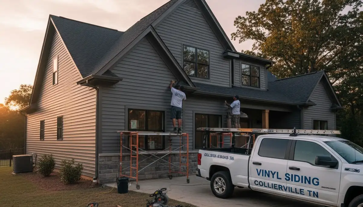 Professional vinyl siding installation on home exterior in Memphis, TN