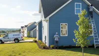 Professional vinyl siding installation on Memphis TN home exterior by local siding experts