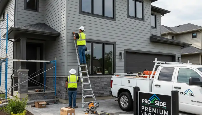 Vinyl siding installation on Memphis TN home by Next Level Exteriors exterior contractors