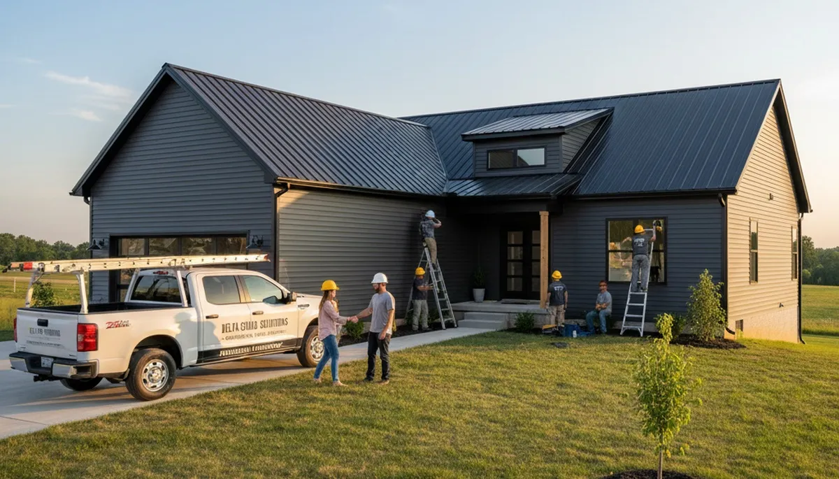 Vinyl siding installation on home exterior by professional contractors in Memphis, TN