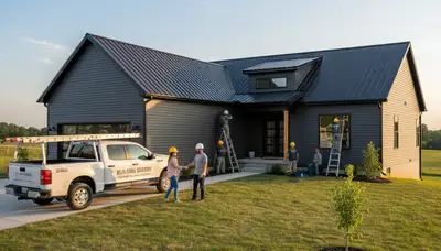Vinyl siding installation on home exterior by professional contractors in Memphis, TN