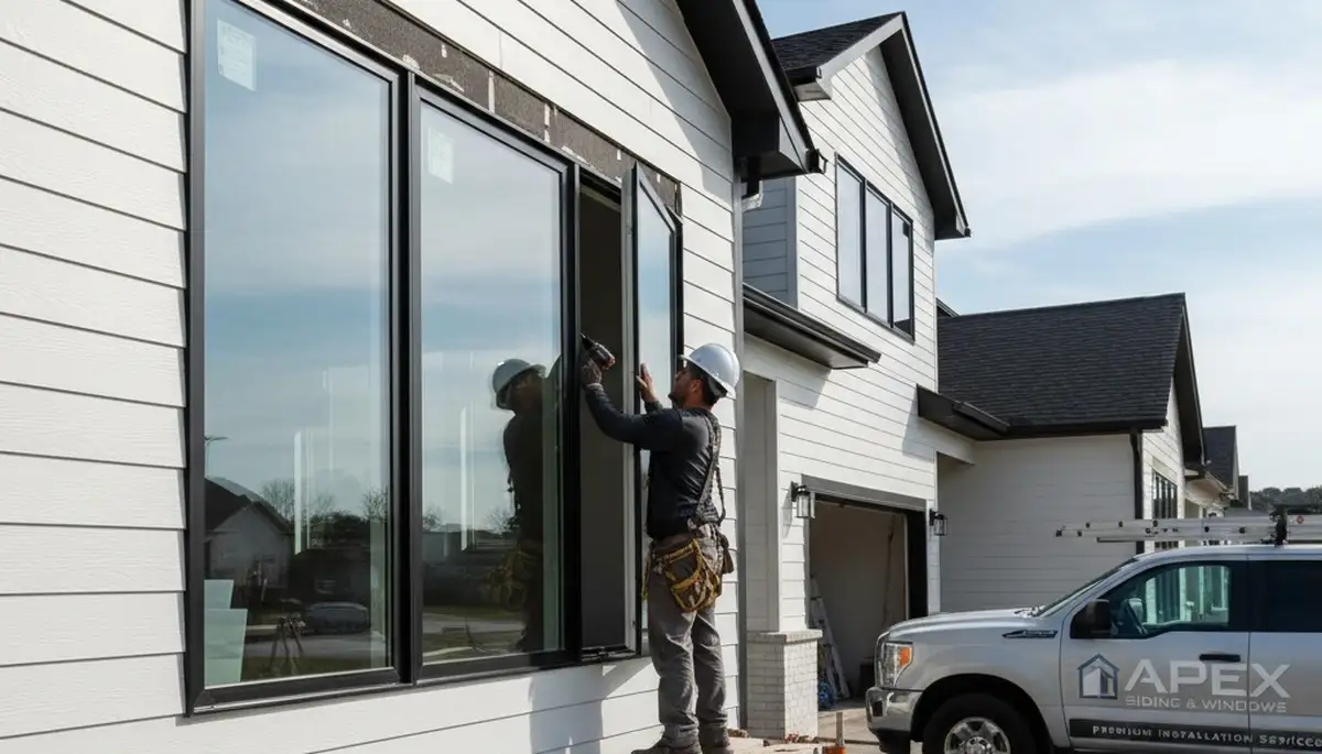 Professional vinyl siding and window installation on home exterior in Memphis, TN
